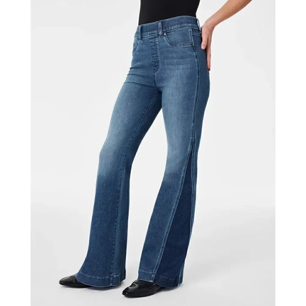 New spanx Mixed Wash Flare Jeans Size Small